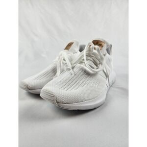Adidas Originals Swift Run Women's 10 White Rose Gold Knit Walking Sneakers